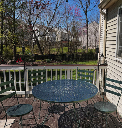 FREE SHIPPING - Patio Furniture Set, Wrought Iron Patio Set, Outdoor Patio Furniture, Outdoor Patio Set Of 4 Table And Chairs,Outdoor Dining