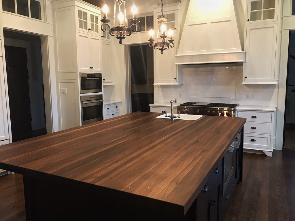 Custom Walnut Butcher Block Countertop - 83 dollars a square foot. Mad ...
