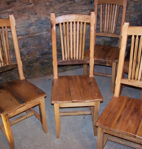 Wormy Chestnut Chair, Dining Chair, Antique Oak Chair, Rustic Chair, Wood Chair With Back