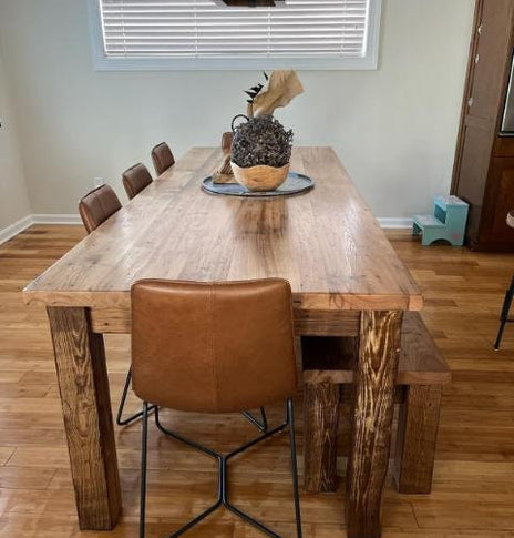 Wormy Chestnut Table, Farmhouse Table, Wood Table, Dining Table, California Table, Reclaimed Table, Antique Dining Table, Plank Table