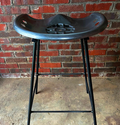 FREE SHIPPING - Outdoor Bar Stool, Metal Bar Stool, Welded Barstool, Tractor Seat Stool, Backless Bar Stool, Counter Height Stool, Table Top