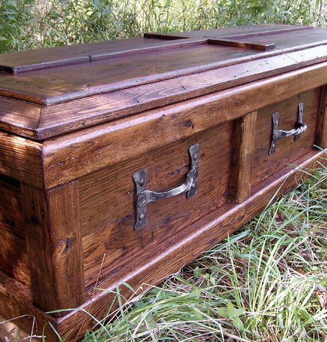 Wood Casket, Wood Coffin, Casket Handles Iron, Antique Coffin, Wood Box Casket, Custom Casket, Solid Wood Coffin, Funeral Casket, Adult