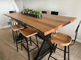 Saddle Seat Bar Stool, Counter Stool, Bar Stool Counter Height, Kitchen Island Stool, Reclaimed Wood Bar Stool, Industrial Metal Stool