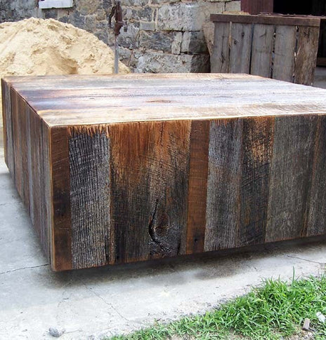 Extra Large Reclaimed Wood Square Coffee Table, Floating Coffee Table, Reclaimed Barn Wood Coffee Table, Rustic Chic Coffee Table, Holiday