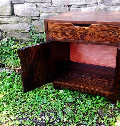 FREE SHIPPING - Reclaimed Wood Dresser - Weathered Nightstand Dresser - Danish Solid Wood Nightstand