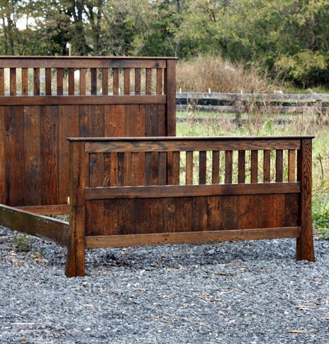 Mission Style Bed, Mission Furniture, Reclaimed Oak Bed, Mission Bed Frame, Bedroom Furniture, Solid Wood Bed Frame, Farmhouse Bed, Rustic