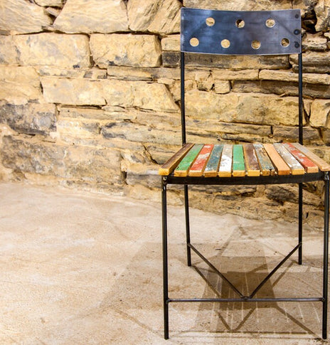 Dining Chairs, Bar Stools, Reclaimed Wood Chair, Counter Stool /Café Fiesta/ Industrial Dining Chairs, Bar Stools With Back, Counter Height