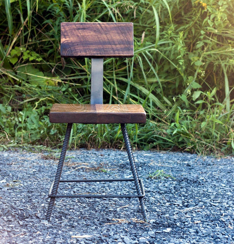 FREE SHIPPING - Counter Height Stool, Bar Stools Counter, Reclaimed Wood Stools, Coppersmith Stools, Rebar Chairs, Iron Bar Stool, Table Top