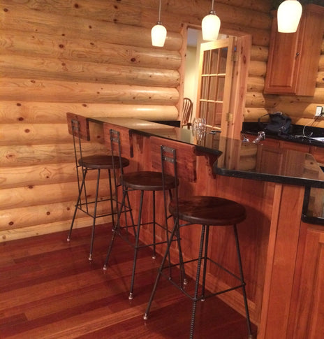 FREE SHIPPING - Extra Large Bar Stools With Back, Counter Height Stools, Farmhouse Stools, Restaurant Bar Stools, Industrial Rebar Bar Stool