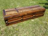 Wood Casket, Pine Coffin, Custom Casket, Cemetery Coffin, Funeral Casket, Reclaimed Wood Coffin, Cross Casket, Crucifix Coffin, Personalized
