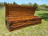 Wood Casket, Pine Coffin, Custom Casket, Cemetery Coffin, Funeral Casket, Reclaimed Wood Coffin, Cross Casket, Crucifix Coffin, Personalized