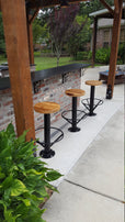 Outdoor counter stools for outdoor bars - Bolt down patio bar chairs - Outdoor bar stools counter height