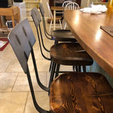 Bar Stools With Backs, Counter Stools, Scooped Seat Brew Haus, Counter Height Stools, Reclaimed Wood Bar Stools, Modern Farmhouse Bar Stools