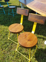 FREE SHIPPING - Wood Bar Stool, Patio Stool, Wood Chair With Back, Sleek Bar Stool, Comfy Stools, Restaurant Bar Stools, Garden Seat