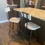 Set of 4, Bar Stools Counter Height, Bar Stools With Backs, Scooped Seat Brewster Stools, Counter Stools, Reclaimed Bar Stool