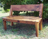 The Wormy Chestnut Relaxed Back Bench, Reclaimed Wood Bench, Barn Wood Bench, Hall Bench, Farmhouse Bench, Vintage Style Bench