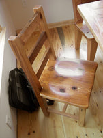 Dining Chair, Handmade Kitchen Chair, Wooden Dining Chair, Reclaimed Wood Chair, Rung Pine Chair, Rustic Farmhouse Chair, Pine Wood