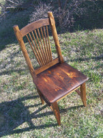 Pine Dining Chair, Rustic Dining Chair, Solid Wood Dining Chair, Spindle Back Chair, Antique Chair, Farmhouse Chair, Knotty Pine Chair