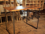 Wood Computer Desk, Industrial Desk, Home Office Desk, Wood Laptop Desk, Reclaimed Wood Desk, Solid Wood Top, Welded Furniture, End Table