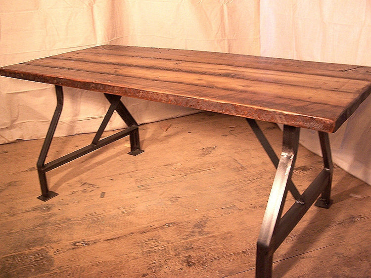 Wood Work Table, Industrial Table, Reclaimed Wood Table, Wood Dining T –  Strong Oaks Woodshop