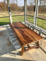Wood Patio Table, Outdoor Table, Modern Farmhouse Dining Table, Extra Long Outdoor Table, Rustic Table, Solid Wood Table,Outdoor Patio Table