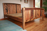 Cozy Country Reclaimed Wood Bed Frame, Rustic Bed Frame King, Solid Wood Bed Frame, Chestnut Platform Bed ,Reclaimed Wood Platform Bed