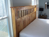 Mission Style Bed Frame, Reclaimed Wooden Bed, Heart Pine Bed Frame, Bedroom Furniture, Country Home Decor, Farmhouse Bed, Antique Wood Bed