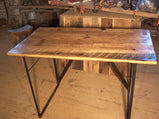Wood Standing Desk, Wood Work Desk, Reclaimed Wood Desk, Industrial Desk, Metal Desk, Welded Furniture, Salvaged