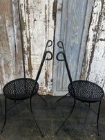 Wrought Iron Patio Chairs, Outdoor Dining Chairs, Set Of 2 Wrought Iron Chairs, Outdoor Patio, Garden Furniture, Vintage Outdoor Chairs