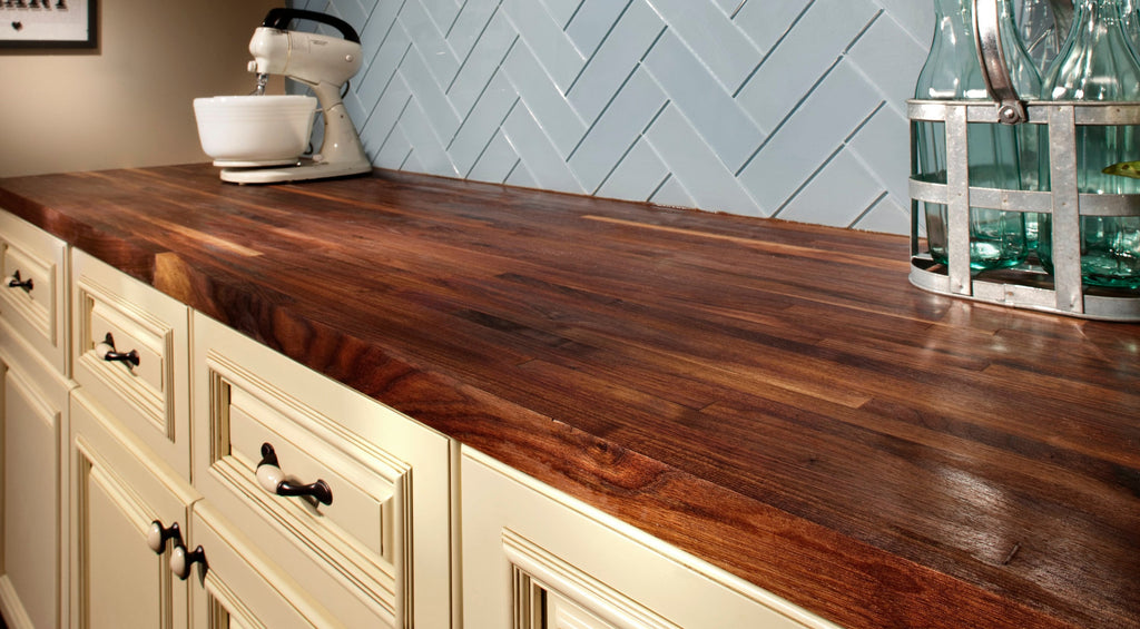 Custom Wormy Chestnut Island Kitchen Reclaimed Wooden Butcher Block  Countertop Kitchen Solid Wood Counter Top 