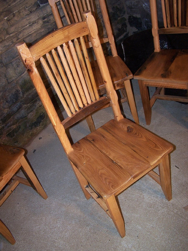 Wormy Chestnut Chair, Dining Chair, Antique Oak Chair, Rustic Chair, Wood  Chair With Back