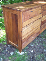 Reclaimed Wood Dresser, Wormy Chestnut Dresser, Bedroom Dresser With Drawers, Solid Wood Nightstand, Rustic Modern Dresser-Reclaimed Dresser