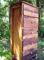 Wormy Chestnut Tallboy Dresser, Tall Narrow Dresser, Lingerie Chest Of Drawers, Solid Wood Dresser, Storage Shelves Dresser, One Of A Kind