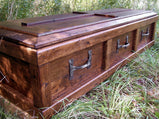 Wood Casket, Wood Coffin, Casket Handles Iron, Antique Coffin, Wood Box Casket, Custom Casket, Solid Wood Coffin, Funeral Casket, Adult