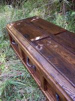 Wood Casket, Wood Coffin, Casket Handles Iron, Antique Coffin, Wood Box Casket, Custom Casket, Solid Wood Coffin, Funeral Casket, Adult