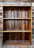 Reclaimed Wood Bookcase, Rustic Bookshelf, Solid Wood Bookcase, Industrial Bookcase, Wood Furniture, Shelving Unit, Large Bookcase, Wall
