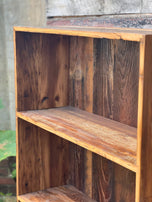 Reclaimed Wood Bookcase, Rustic Bookshelf, Solid Wood Bookcase, Industrial Bookcase, Wood Furniture, Shelving Unit, Large Bookcase, Wall