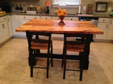 Kitchen island butcher block table - Modern mid century wood kitchen island - Bohemian kitchen dining table