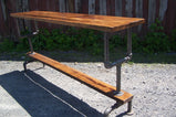 Bar Height Table, Industrial Bar Table, Reclaimed Barnwood Table, Wood Table, Metal Pipe Table, Kitchen Island Table
