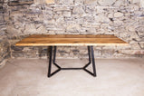 Conference Table, Trestle Table Base, Reclaimed Wood Dining Table, Rustic Modern Table, THE SONIA, Modern Farmhouse Table, Slab Wood Table