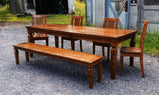 Wormy Chestnut Table, Dining Table, Farm Table, Colonial Table, American Table, Reclaimed Table