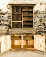 Liquor Cabinet, Wine Cabinet, Rustic Wine Rack /Free Shipping/ Wood Wine Rack, Coffee Cabinet, Western Decor, Bar Cabinet, Wood Mini Bar